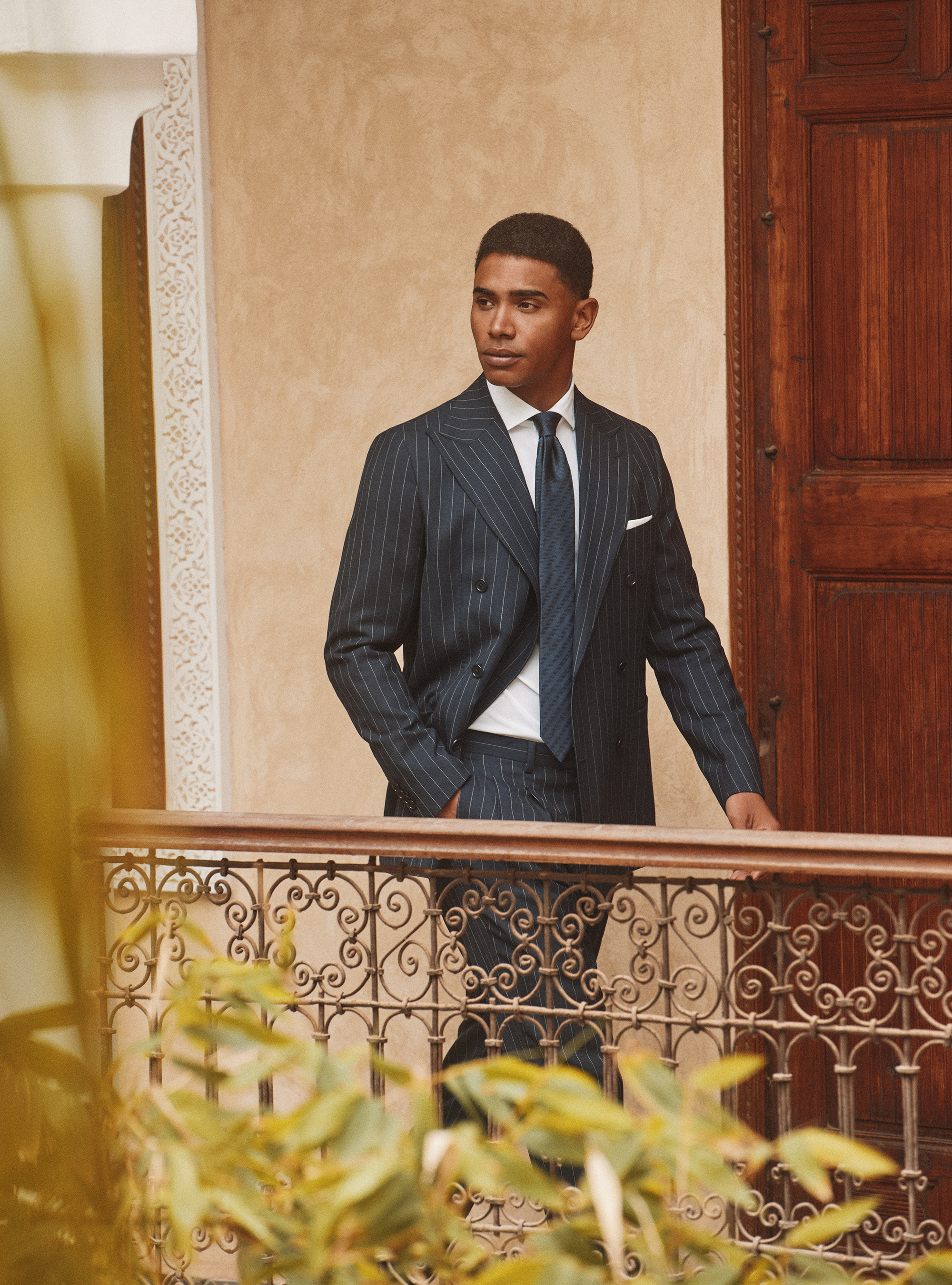 The rigor of the pinstripe meets ceremony, 